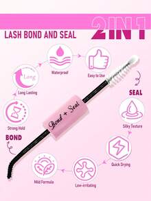 Rikuaild 1 Set Professional Quick-Drying 2-In-1 Waterproof Long-Lasting Eyelash Glue (Glue 5ml/0.17oz, Sealant 5ml/0.17oz), Eyelash Glue, Christmas Gift - Multicolor - View 4