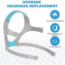 AirFit F20 Headgear, Replacement Mask Headgear Strap With Magnetic Clips, Compatible With F20 Full-Face Mask, CPAP Accessories Supplies - 彩色 - 查看 2