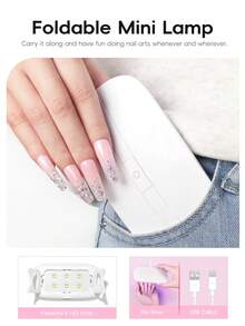 PEACECOLOR Poly Nail Extension Gel Set With Mini UV LED Lamp 15 Colors Glitter Nail Salon Art Kit With Base Top Coat Nail Complete Starter Kit Gift For Women - 01多色 - 查看 7