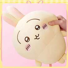 Miniso 1 pieza Figura de conejo de peluche | Cara de conejo linda con expresión bordada, material suave y esponjoso, decoración de escritorio/accesorio de mochila/regalo pequeño adorable - Multicolor - Ver 4