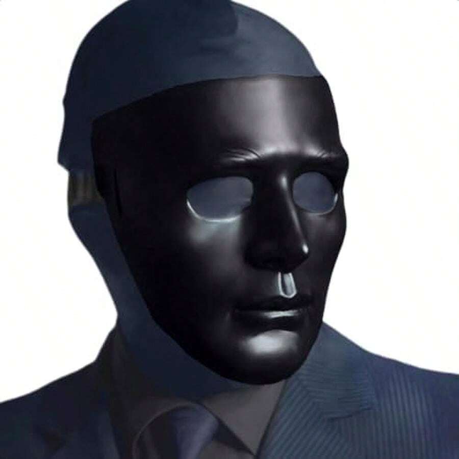 Accesorio Máscara de Asesino Anonimo de Plástico Rígido con Elástico Jabbawockeez Disfraz Terrorifico Fiesta de Halloween Cosplay Costume GRUPO CARNAVALLIA - / - Ver 1