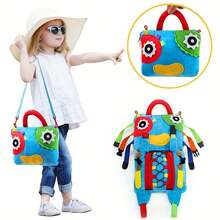 Buckle Bag Toys For Girls And Boys, Busy Toys For Toddlers, Sensory Educational Travel Toys, Fine Motor Skills Problem Solving For Toddlers - Màu xanh bạc hà - Xem 8