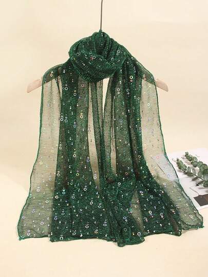 1 chiếc khăn bandana nữ, khăn choàng nhẹ màu trơn đính sequin, khăn trùm đầu, khăn quấn đầu kiểu Trung Đông, khăn choàng trang trí, khăn che nắng đi biển, thích hợp sử dụng hàng ngày.