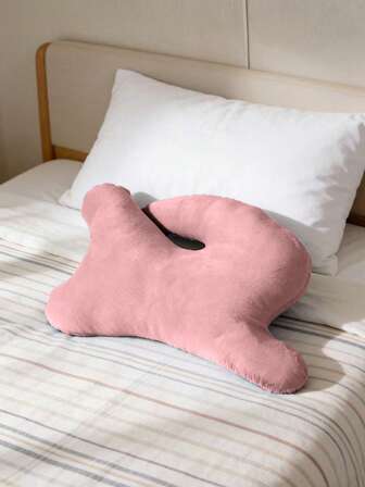1pc Cute Soft Plush Rabbit Shaped Pillow, Pink