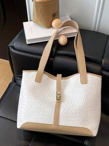 新款时尚女士通勤大容量休闲单肩包多功能手提包 - 彩色 - 查看 8