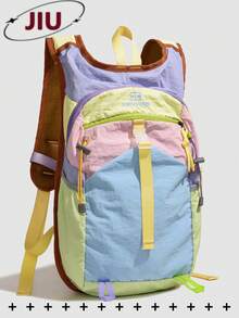 This Color-Block Outdoor Nylon Backpack Is Designed Specifically For Women, A Multi-Functional And Fashionable Everyday Bag. It Is Lightweight And Easy To Carry, With Multiple Pockets And Large Capacity. The Simple And Practical Design Makes It Suitable For Students, Nurses, Teachers, Business Professionals, Travel, Commuting, Shopping, Office, Dating, Hiking, Training, Work, And Other Various Occasions. It Also Makes An Ideal Birthday Or Holiday Gift. - Multicolor - View 13