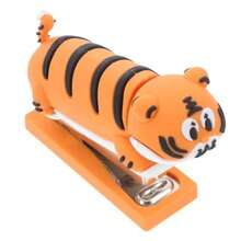 XISH Lurrose Grapadora Portátil Con Forma De Tigre Mini Compacta Para Oficina Y Estudiantes Grapadora Manual Para Papeles Y Documentos Diseño Divertido Y Fácil De Transportar - Multi - Ver 2
