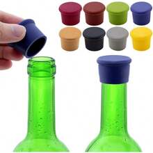 Airtight Seal And Reusable Silicone Wine/Beer Saver Bottle Stopper Covers - Easy To Use And Clean Black/Gold 2 - 黑金 - 查看 2
