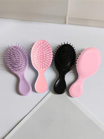 Black Air Cushion Comb, Mini Cute Portable Comb, Air Cushion Brush, Student Portable Small Comb, Suitable For Daily Travel, Wet And Dry Use, Massage Brush, Hair Care, Girl's Gift, Back To School Season, Graduation Season, Gift For Mom And Friends, Work, School, Back To School, Travel Vacation Essential, Women's Hair Accessory, Comb, Hair Brush, Comb, Mini Hair Brush, Straightening Comb