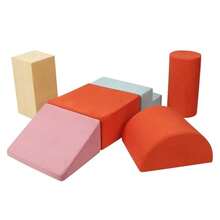 Juego de bloques de escalada de espuma suave: juguetes grandes 5 en 1, arco de escalada para gatear y deslizarse para niños pequeños, juego de espuma para guardería y preescolar. - Multicolor - Ver 1