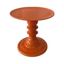 Mosaic Plate With Turned Base, 19.5 X 22 Cm, Decorative, ABS Plastic - Orange - View 3