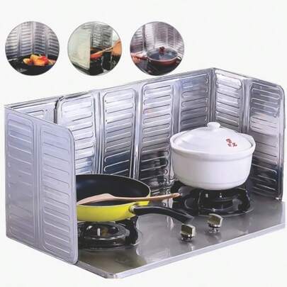 Protetor Anti-respingos para Fogão a Gás Placa em Alumínio 84x32cm Sem Gordura