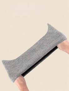 2个纯色针织耳罩，男女通用户外运动骑行防风保暖带衬里耳罩 - 彩色 - 查看 3