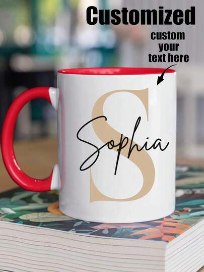 Taza de café personalizada, personalizable con foto/nombre, taza de cerámica personalizada, vajilla romántica, adecuada tanto para hombres como para mujeres, regalo ideal para familiares y amigos, también adecuada para Halloween, Navidad, regalos de aniversario, recuerdos, adecuada para empresas, individuos y uso en la oficina, regalo ideal para las temporadas de otoño e invierno.