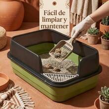 Compact Cat Litter Box With High Anti-Splash Rim, Ideal For Modern Homes For Pet Owners In Mexico - 18厘米*52厘米*33厘米 - 查看 2
