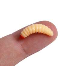 50Pcs/Bag Soft Bait Fake Breadworms Earthworms 2.4cm Red Soft Worms Floating Silicone Artificial Worms Fishing Lures Baits - Multicolor - View 6