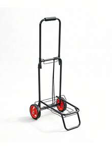 Xe đẩy tay gấp gọn, xe kéo nhỏ tiện dụng, xe đẩy di động dùng trong nhà, đi mua sắm, chở hàng tạp hóa, hành lý, leo cầu thang. - màu đen - Xem 6