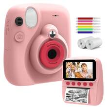 كاميرا طباعة فورية للرجال والنساء، أنشئ وشارك الذكريات على الفور! كاميرا طباعة فورية 2 في 1 وطابعة سيلفي عالية الدقة - التقاط صور بدقة 48 ميجابكسل، كاميرا فردية، طباعة صور ملصقات في أي وقت وأي مكان مع بطارية مدمجة 1300 مللي أمبير وورق، أقلام ملونة - هدية للأزواج - ET-متعدد الألوان - مشاهدة 17