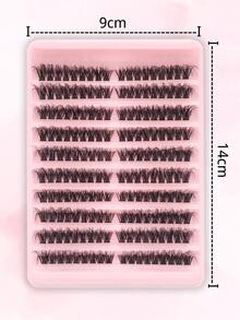 180PCS Individual Lash Clusters, 80D Fluffy Lash Clusters, Russian Volume Lash Clusters, Cat Eye DIY Eyelashes, D Curl 0.31–0.63 Inch Mixed Length, Thick & Wispy Faux Mink Individual Lashes, Reusable Cluster Lash Extensions For Daily Makeup, Party, Wedding, Travel, Christmas, Halloween, New Year's, Beauty & Health, Festive Glam Beauty