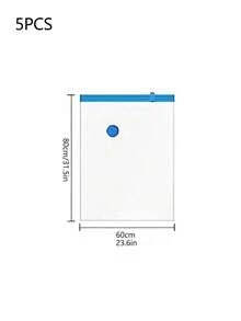 1/5个装透明真空压缩袋收纳袋，大号被子衣物收纳袋，家用衣物床上用品被子真空袋，被子衣物收纳袋，节省空间的压缩袋，适用于卧室、衣柜、浴室衣物收纳，旅行收纳袋，节省空间的家用收纳袋，旅行收纳袋，学校收纳袋，教师收纳袋