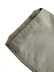 Streetwear Casual Commute Pocket Work Pants Lightweight Wide Leg Waist Cinched Travel Pants, Black Work Pants, Multifunctional Pockets, Outdoor Casual Loose Fit, Breathable Material, Suitable For Outdoor Enthusiasts - 香檳色 - 查看 5