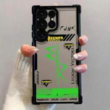 Funda de teléfono Cyberpunks para S25 S24 S23 S22 S21 FE Ultra Plus 4G 5G, cubierta trasera transparente y suave a prueba de golpes - Negro - Ver 2