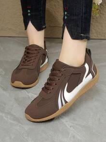 2025新款女士平底休闲轻便舒适运动鞋 - 棕色 - 查看 6