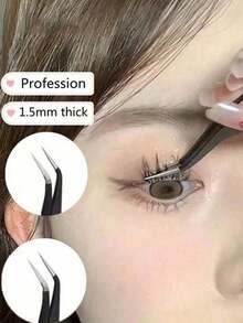 5pcs/Set Macaron Color Thick Angled Tweezers, DIY Nail Art Tools, False Eyelash Applicator Tweezers, Eyelash Assist Tweezers, Eyelash Curler, Eyebrow Tweezers, Makeup, Affordable, Room Decor, Vanity, Travel, Bedroom, Makeup Accessories, Tweezers, Cheap, Christmas Gift, Cosmetics, Makeup Tools, Inexpensive, Gift, Women Gift, Christmas Present - Multicolor - View 4