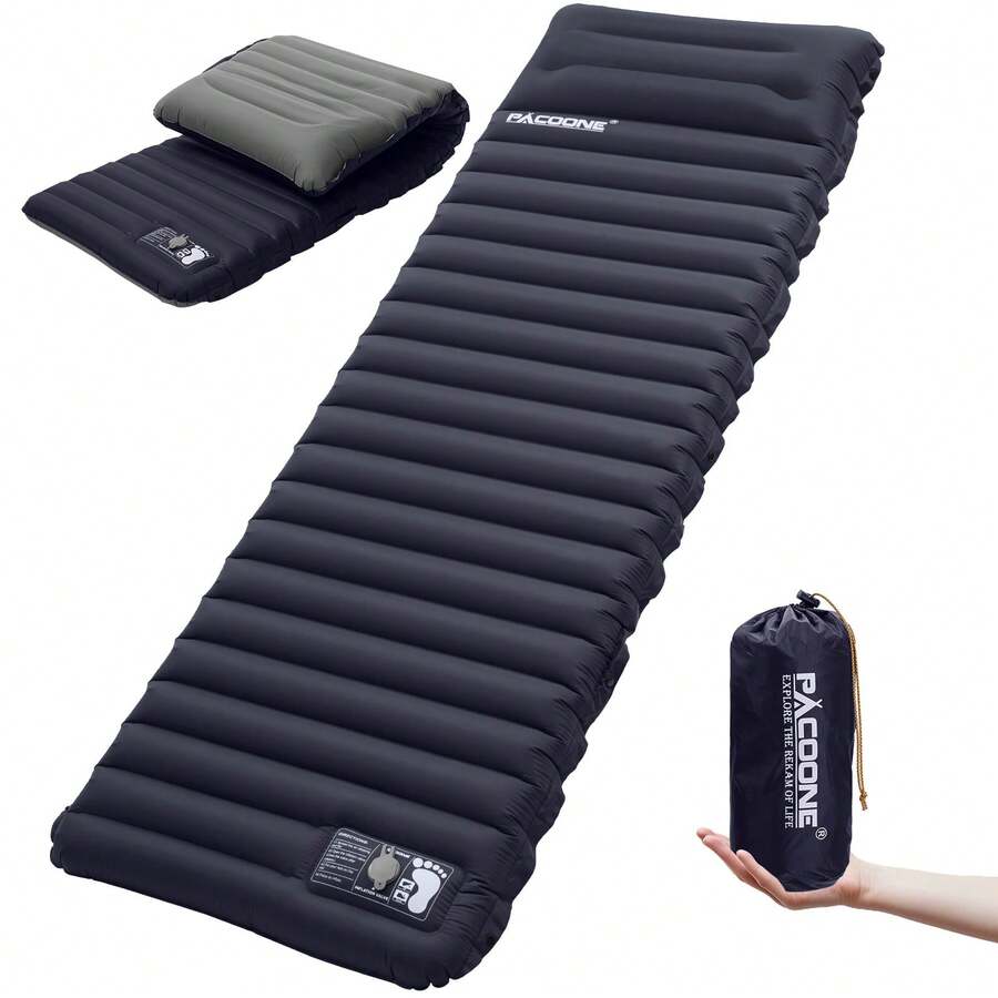 PACOONE Ultralight Self-Inflating Air Mattress Thicken Sleeping Pad Splicing Inflatable Bed Beach Picnic Mat Camping Tent Air Cushion - Multicolor - View 1