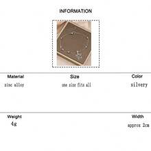 1 pieza Tobillera de aleación de zinc con símbolo de infinito en forma de tortuga y corazón, cadena para el pie de moda para la playa para mujer - Plateado - Ver 6