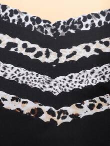 8pcs/Pack - Women's Seamless Leopard Print & Solid Color Wavy Trim Comfortable Smooth Fabric Triangle Panties - Multicolor - View 4