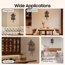 TFCFL Cuckoo Clocks For Adult Bedroom Decor With Night Mode, Singing Bird ,European Forest Style Home Wall Clock, Retro Cuckoo Wall Clock With Adjustable Volume,Nordic Style - Brown - View 4