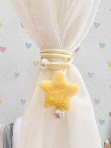 2个星形窗帘绑带，适合婴儿房和星空主题装饰 - 星形设计，绳结末端，可用于窗帘装饰和点缀窗户 - 彩色 - 查看 4