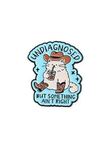 1 Ghim cài áo men tráng men chủ đề Tự chấp nhận cảm xúc "CHƯA ĐƯỢC CHẨN ĐOÁN NHƯNG CÓ GÌ ĐÓ KHÔNG ỔN" với câu nói hài hước nhẹ nhàng, hình mũ cao bồi, giày bốt, mèo dễ thương và cốc nước, thích hợp để cài lên quần áo hoặc ba lô. Lý tưởng cho những người yêu thích sự tự chấp nhận cảm xúc và phong cách hài hước dễ thương. - Nhiều màu - Xem 8