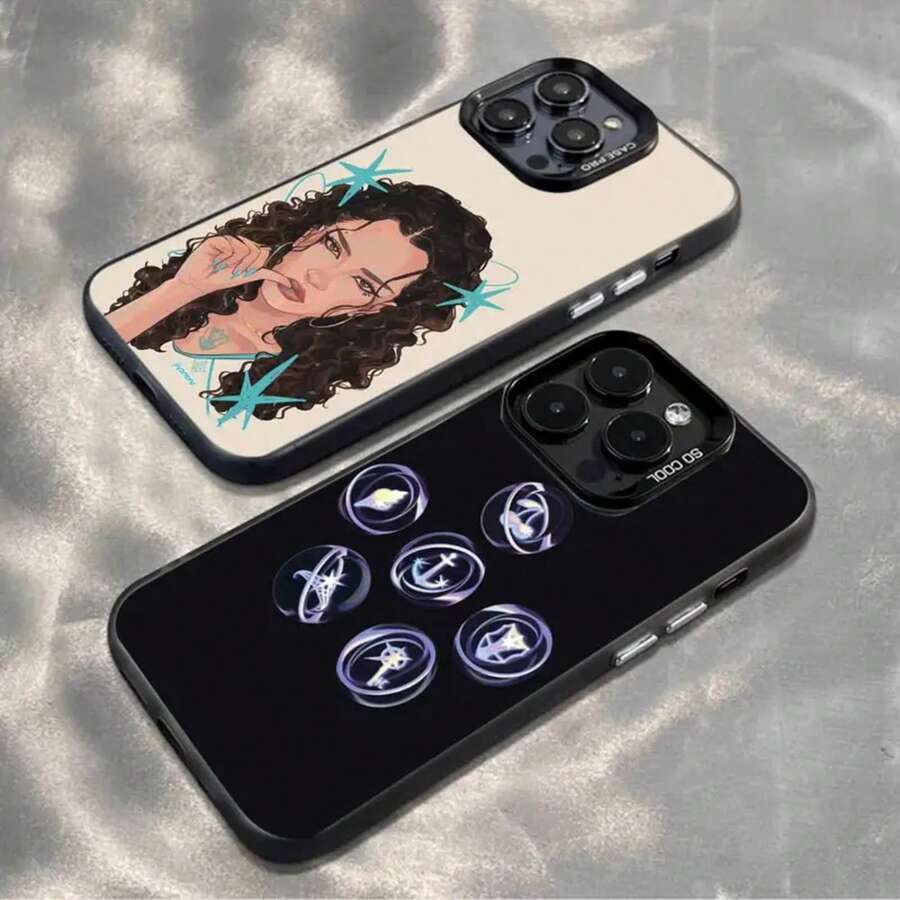 Funda de teléfono K-Katseye Gnarly Group para 17, 16, 15, 14, 13, 12, 11, Pro, MAX, plus, cubierta negra mate a prueba de golpes - z6 - Ver 1