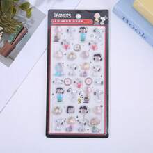 1pc Official Peanuts 3D Embossed Crystal Sticker - Imaginative Children's Reward Sticker, Suitable For Phone Decoration And DIY Crafts, New Year Gift, Valentine's Day Gift, Easter Gift! - Multicolor - View 2