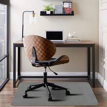 Arthome 90 * 140CM Tapete Rectangular Antideslizante para Silla Rodantes de Suelo de Madera Dura del Escritorio Tapete de Protección de Madera/Azulejos para Oficina y HogarColor Gris - Gris - Ver 2