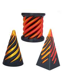 1pc Spiral Decompression Toy, 3D Printed Toy - Multi Color Random - View 9