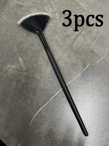 3/1 Pieces Facial Fan Mask Brushes, Soft Facial Applicator Brushes Tools For Peel Glycolic Makeup For Mud Cream(Champagne) - Multicolor - View 16