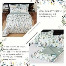 2/3pcs Printed Bedspread Set (Bedspread*1, Pillowcase*1/2, Pillow Insert Not Included), Fashionable Printed Design, Beautiful, Breathable And Comfortable, Soft, Suitable For Bedroom, Hotel, Guest Room, Bedding Set, All Season - Multicolor - View 5