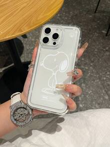 SNOOPY This Cartoon Anime  Airbag Phone Case Is Made Of Anti-Drop Tpu Material And Can Be Given As A Holiday Gift. It Is Suitable For Apple Phones, And The New Model Is Suitable For IPhone13/14/15/16/17Pro Max Phones - 彩色 - 查看 2