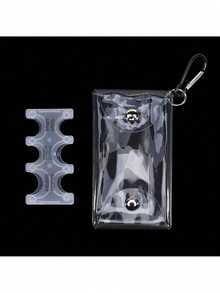 一套多币种旅行零钱包，透明PVC防丢卡包，带日元隔层，可拆卸拉链袋和钥匙扣，商务旅行便携钱包，时尚旅行配件 - 彩色 - 查看 15