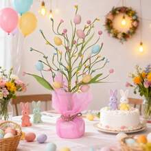 1PC/The Light Luxury And Exquisite Easter Potted Plant With A Texture And Small Easter Egg Is Suitable For The High-End Decoration Of The Spring Festival On The Table Of The Modern Light Luxury Living Room