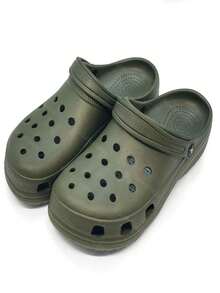 Zapatillas de EVA Premium con Agujeros Ventiladores para Hombre - Talón de 3,7 cm (1,46 Pulgadas) Ultra Ligero y Suave, Suela Antideslizante con Agarre Potenciado y Secado Rápido, Máxima Comodidad Sin Ruido, Antiodorantes y Anti-Suciedad, Mantenimiento Sencillo, Diseño Casual Moderno Perfectas para Hogar, Calle y Playa (Uso Duradero a Largo Plazo) - Verde militar - Ver 2