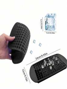 1pc Small Square 160 Grid Silicone Ice Cube Tray, With Good Cold Resistance And Durability, Ice Mold, Pudding Mold, Suitable For Home, Bar, And Other Places, Easy To Use - Multicolor - View 5