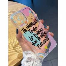 Una funda para  con un diseño que transmite sinceros deseos de felicidad, compatible con los for 11, 11PRO, 11PROMAX,12, 12MINI, 12PRO, 12PROMAX,13, 13MINI, 13PRO, 13PROMAX,14, 14PLUS, 14PRO, 14PROMAX,15, 15PLUS, 15PRO, 15PROMAX,16, 16E, 16PLUS, 16PRO, 16PROMAX, X,XS, XR, XSMAX - transparente - Ver 8