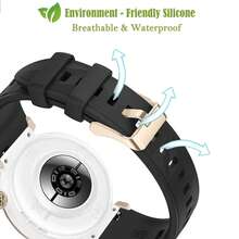 适用于华为 Watch GT6 / GT5 / GT4 41mm / GT5 Pro 42mm / Garmin Venu 3S / Forerunner 265S / Fossil 女士 Gen 6 的 18mm 柔软冰晶硅胶替换表带