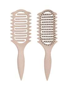 0150623540004 Multi-Functional Curling & Straightening Hair Brush - Essential Professional Hairstyling Tool For Spring, With Anti-Static Smooth Comb Teeth Suitable For All Hair Types. Gently Cares For Scalp, Prevents Hair Breakage, Ideal For Quick Morning Styling, DIY Hairstyles At Home, Touch-Ups During Travel, And Party Looks. - Multicolor - View 13