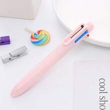 1pc 6-Color Ballpoint Pen, Plastic Retractable Pen, Highlighter Pen For Students, Back To School Supplies, Cute Stationery, Campus Colors, Writing Pen, Quality Student Stationery And School Supplies, Ideal New Year Gift, Lovely Back To School Gift - Multicolor - View 9