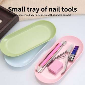 Vassoio di sterilizzazione per strumenti per la cura delle unghie, tronchesino per unghie, forbicine per le cuticole, lima per unghie, vassoio per conservazione e esposizione di decorazioni per unghie, strumenti per la cura delle unghie da salone